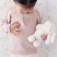 Audrey Knitted Jumper - Strawberry Childrens Jumper from Jamie Kay NZ