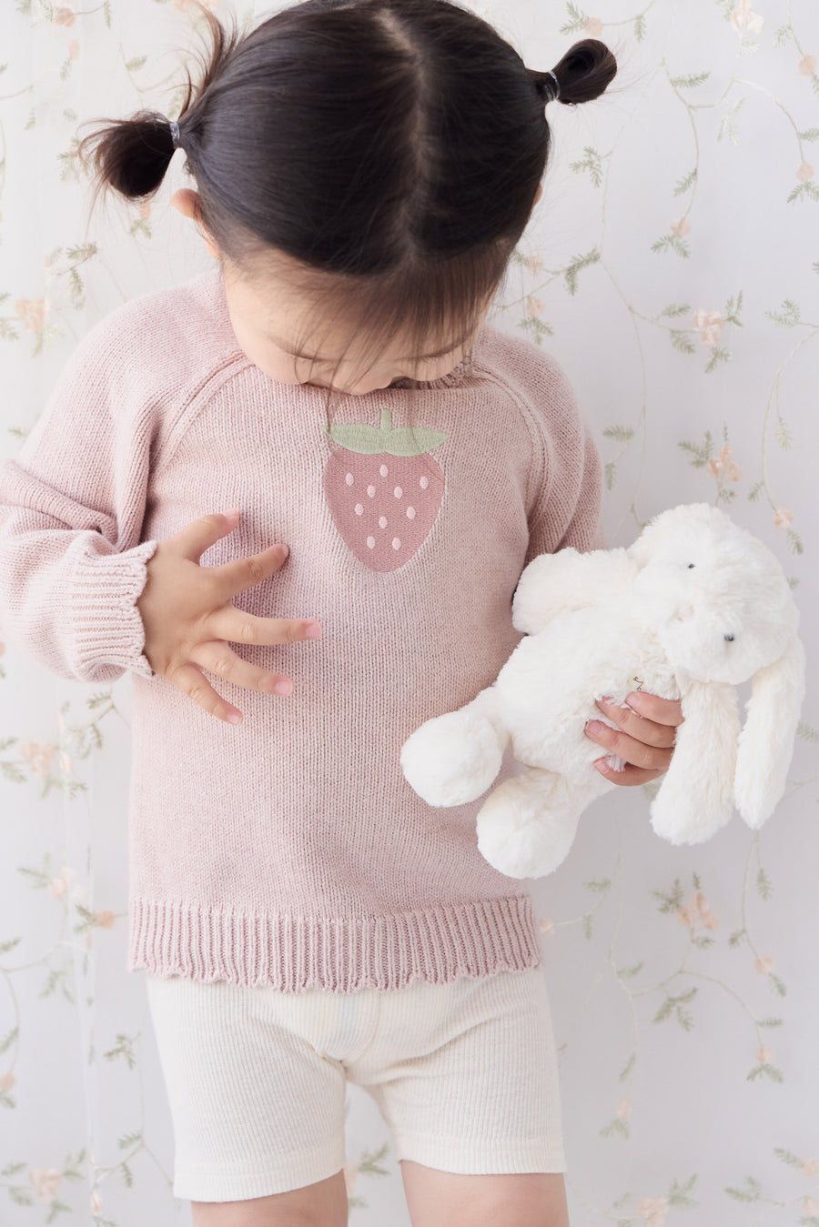 Audrey Knitted Jumper - Strawberry Childrens Jumper from Jamie Kay NZ