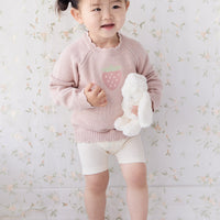 Audrey Knitted Jumper - Strawberry Childrens Jumper from Jamie Kay NZ