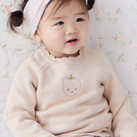 Audrey Knitted Jumper - Oatmeal Marle Childrens Jumper from Jamie Kay NZ