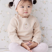 Audrey Knitted Jumper - Oatmeal Marle Childrens Jumper from Jamie Kay NZ