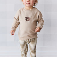 Organic Cotton Damien Sweatshirt - Fawn Bear Childrens Top from Jamie Kay NZ