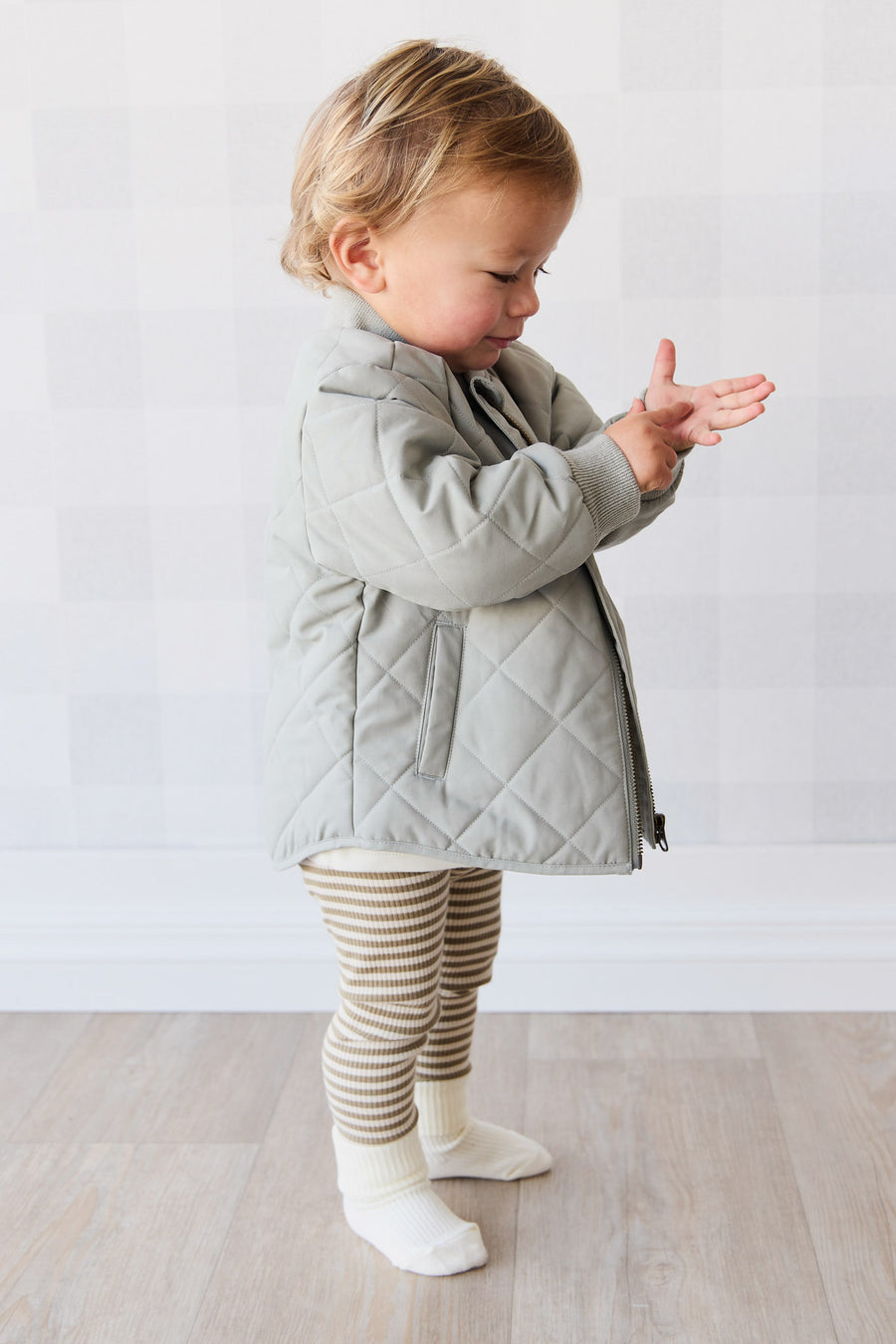 Harley Bomber Jacket - Sage Childrens Jacket from Jamie Kay NZ