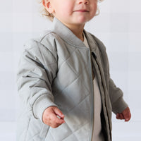 Harley Bomber Jacket - Sage Childrens Jacket from Jamie Kay NZ