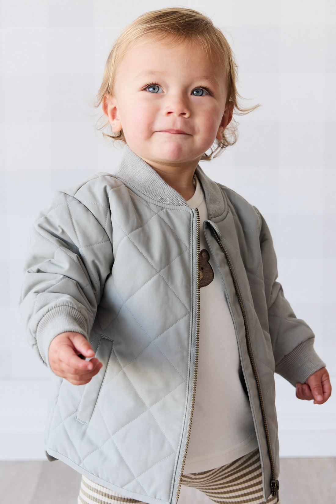 Harley Bomber Jacket - Sage Childrens Jacket from Jamie Kay NZ