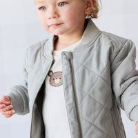 Harley Bomber Jacket - Sage Childrens Jacket from Jamie Kay NZ