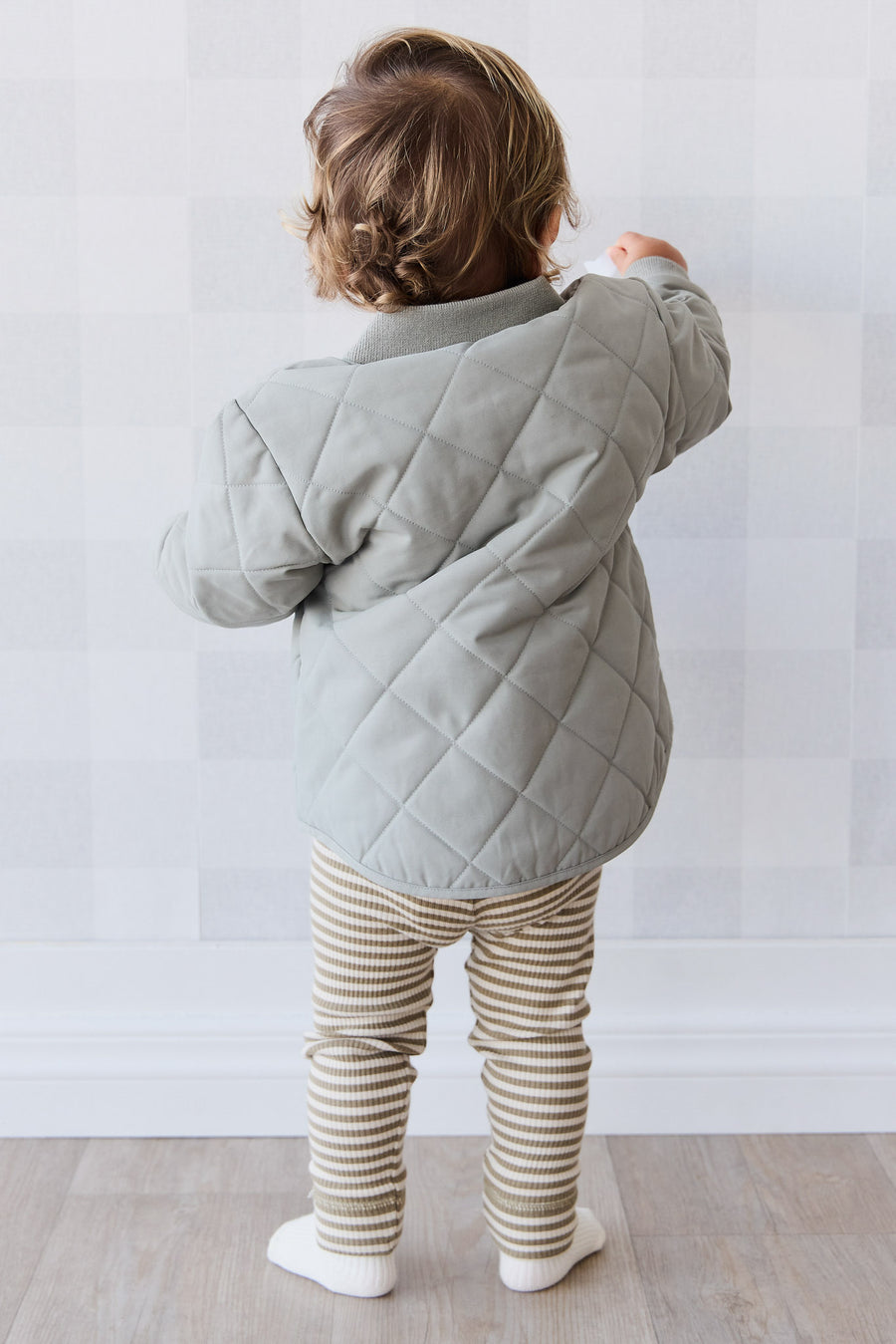 Harley Bomber Jacket - Sage Childrens Jacket from Jamie Kay NZ