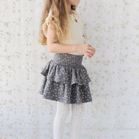 Organic Cotton Ruby Skirt - Rosalie Floral Lava Childrens Skirt from Jamie Kay NZ