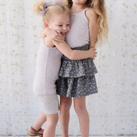 Organic Cotton Ruby Skirt - Rosalie Floral Lava Childrens Skirt from Jamie Kay NZ