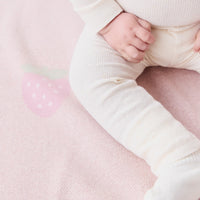 Organic Cotton Fine Rib Legging - Lily Fleck Childrens Legging from Jamie Kay NZ