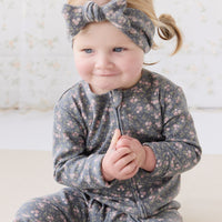 Organic Cotton Frankie Onepiece - Rosalie Floral Lava Childrens Onepiece from Jamie Kay NZ