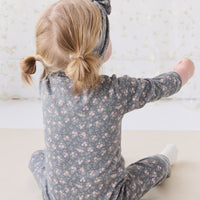 Organic Cotton Frankie Onepiece - Rosalie Floral Lava Childrens Onepiece from Jamie Kay NZ