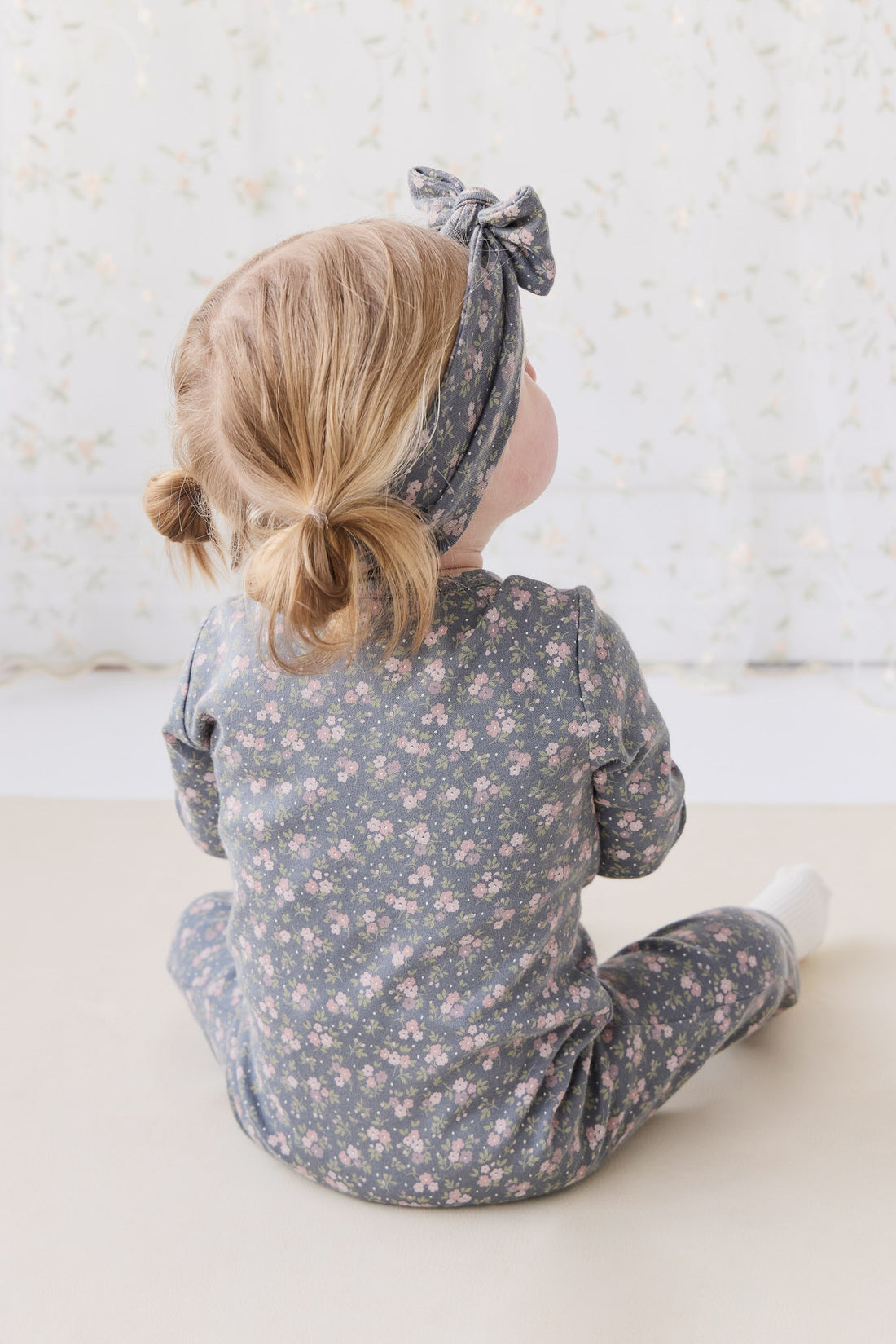 Organic Cotton Frankie Onepiece - Rosalie Floral Lava Childrens Onepiece from Jamie Kay NZ