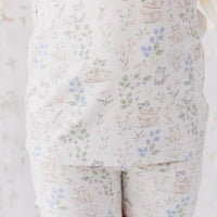 Organic Cotton Everyday Bike Short - Moons Garden Lavender Childrens Short from Jamie Kay NZ