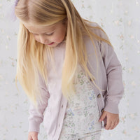 Organic Cotton Everyday Bike Short - Moons Garden Lavender Childrens Short from Jamie Kay NZ