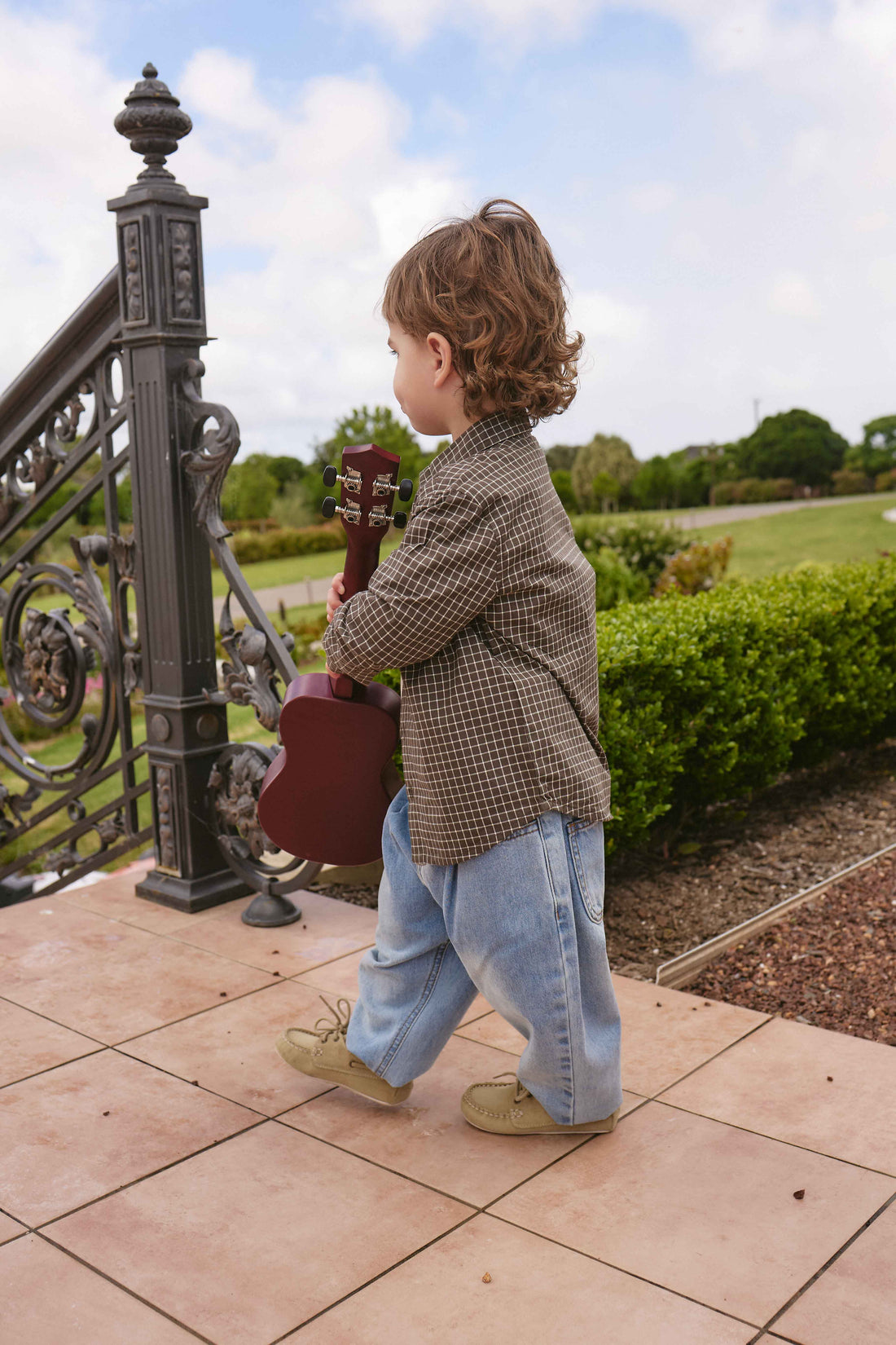Rueben Pant - Antique Blue Childrens Pant from Jamie Kay NZ