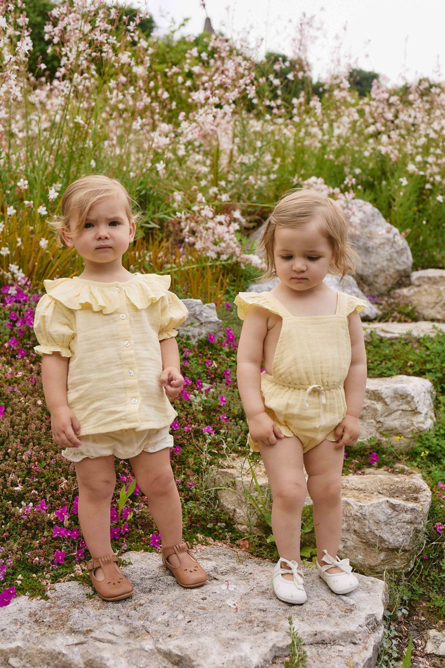 Organic Cotton Muslin Frill Bloomer - Vintage Ditsy Childrens Bloomer from Jamie Kay NZ