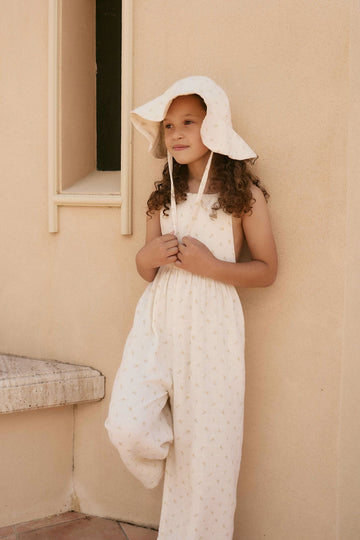 Organic Cotton Muslin Lana Jumpsuit - Vintage Ditsy Childrens Jumpsuit from Jamie Kay NZ