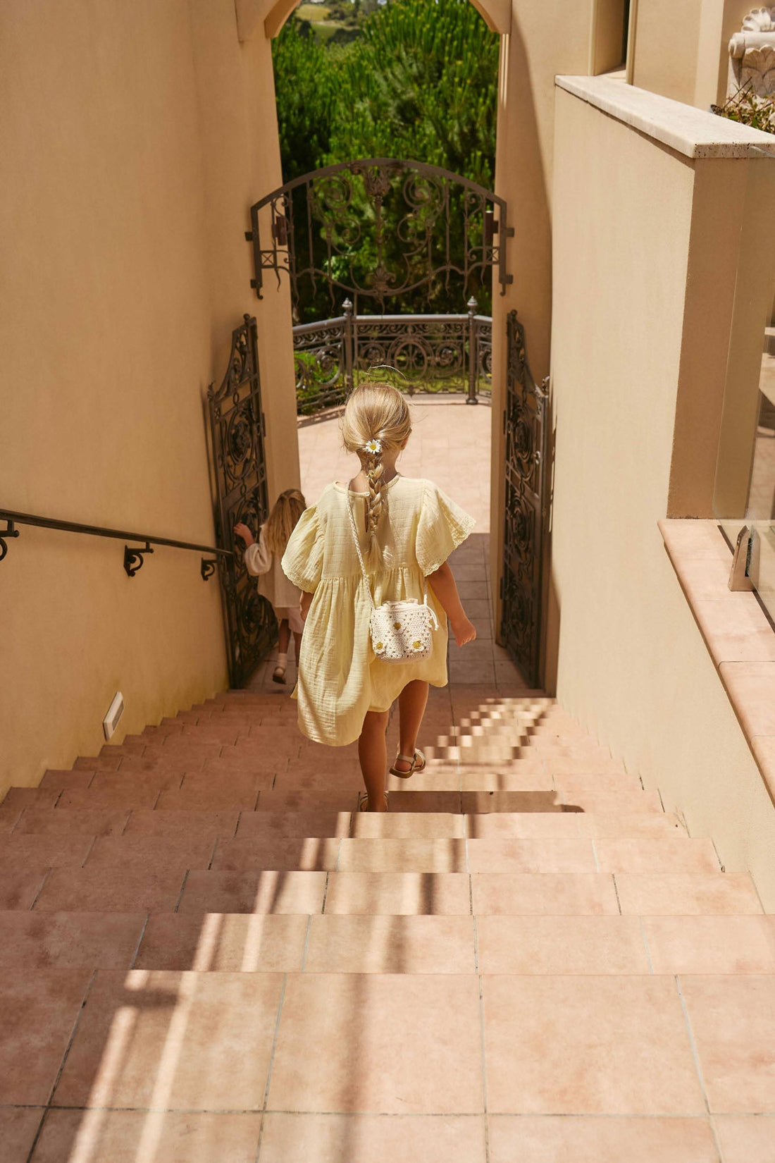 Organic Cotton Muslin Phillipa Dress - Sunshine Childrens Dress from Jamie Kay NZ