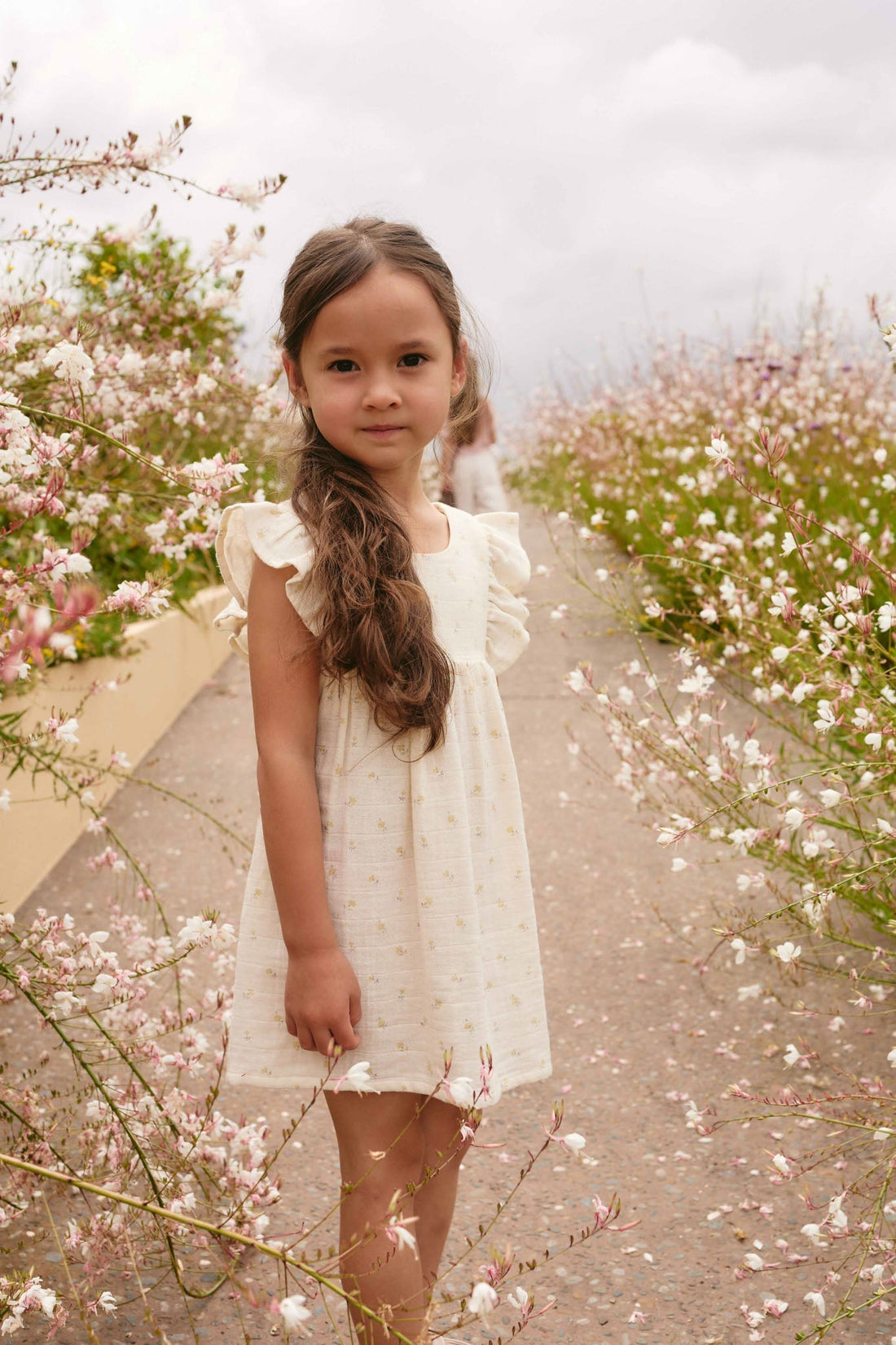 Organic Cotton Muslin Brielle Dress - Vintage Ditsy Childrens Dress from Jamie Kay NZ
