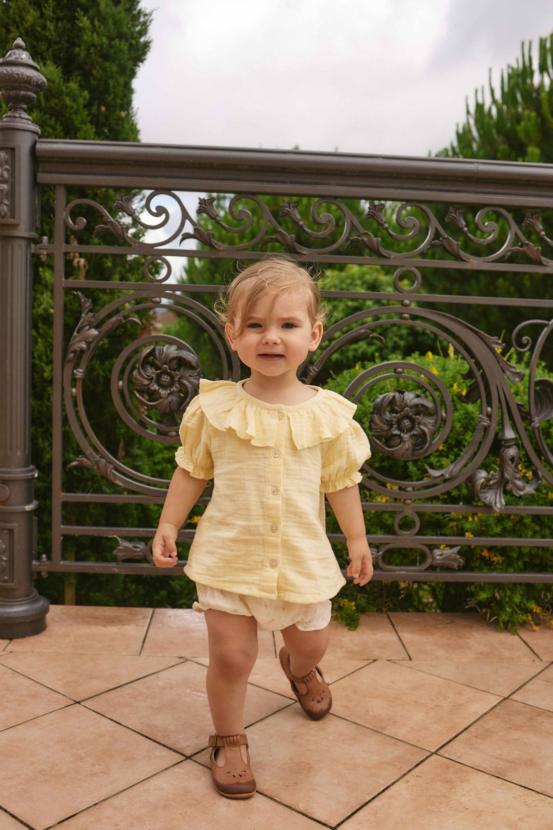 Organic Cotton Muslin Alora Top - Sunshine Childrens Top from Jamie Kay NZ