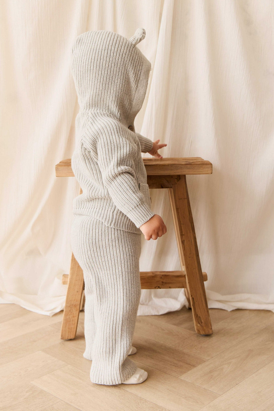 OG Morgan Knit Pant - Light Grey Marle Childrens Pant from Jamie Kay NZ
