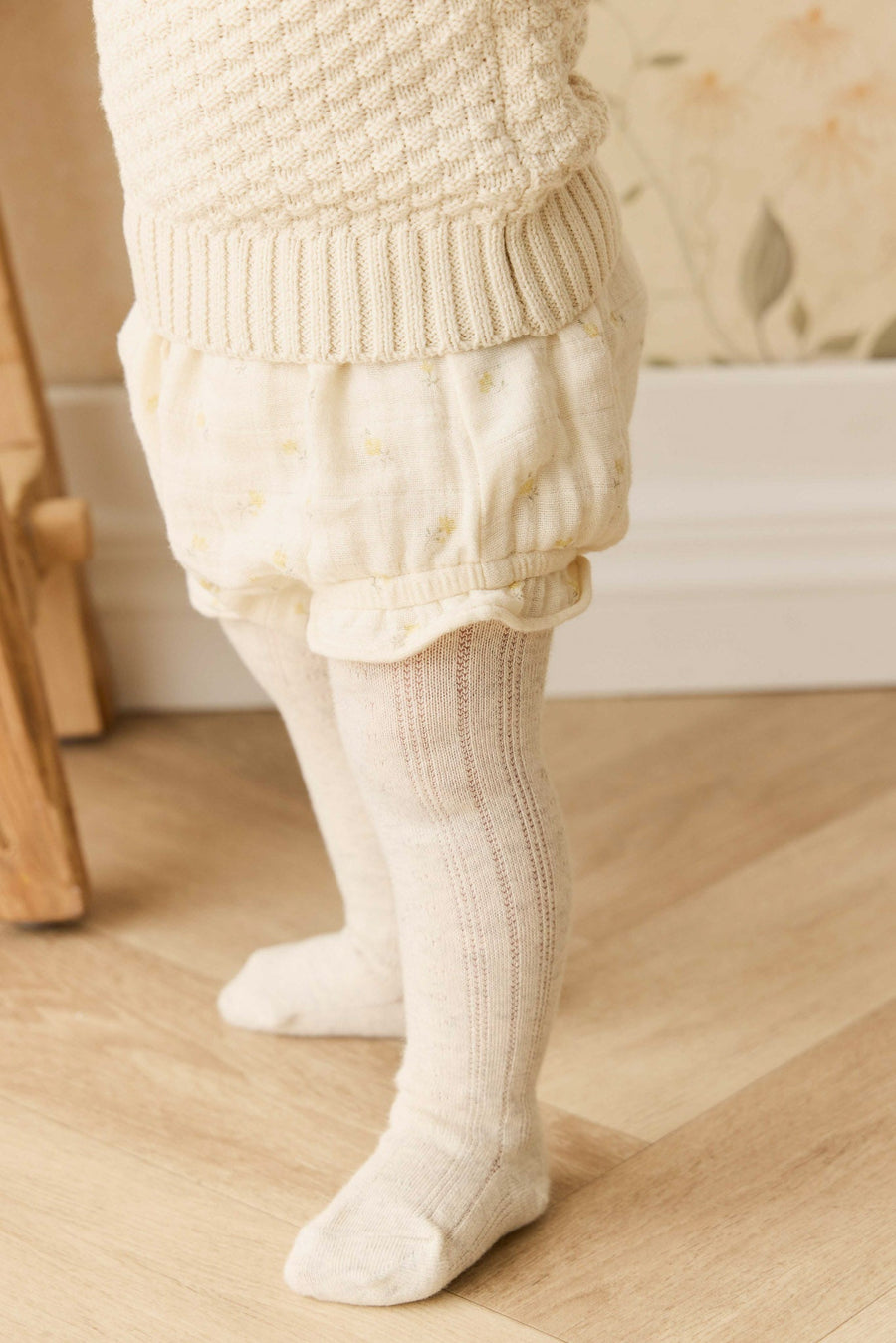 Organic Cotton Muslin Frill Bloomer - Vintage Ditsy Childrens Bloomer from Jamie Kay NZ