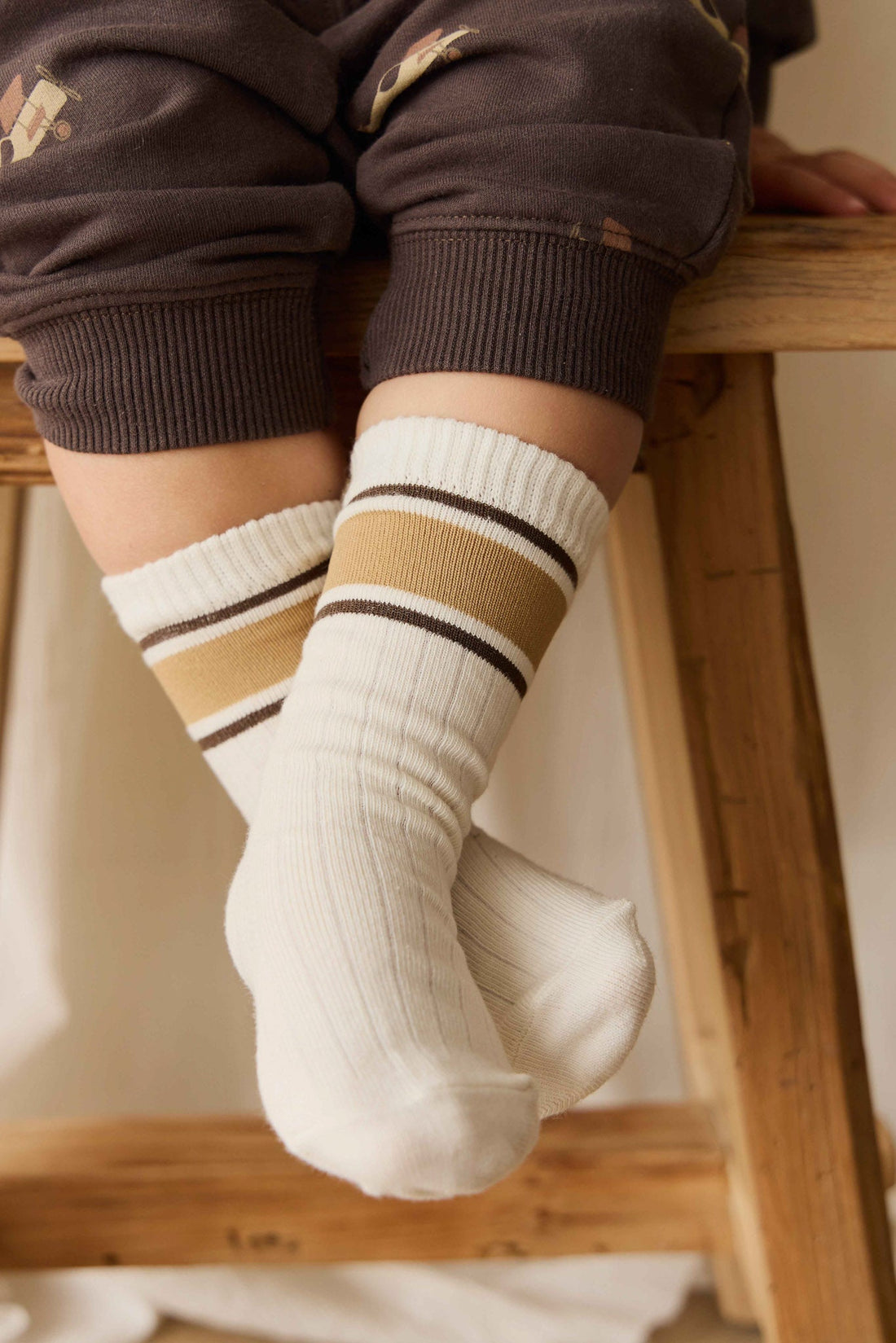 Sporty Sock - Cloud/Balm Childrens Sock from Jamie Kay NZ