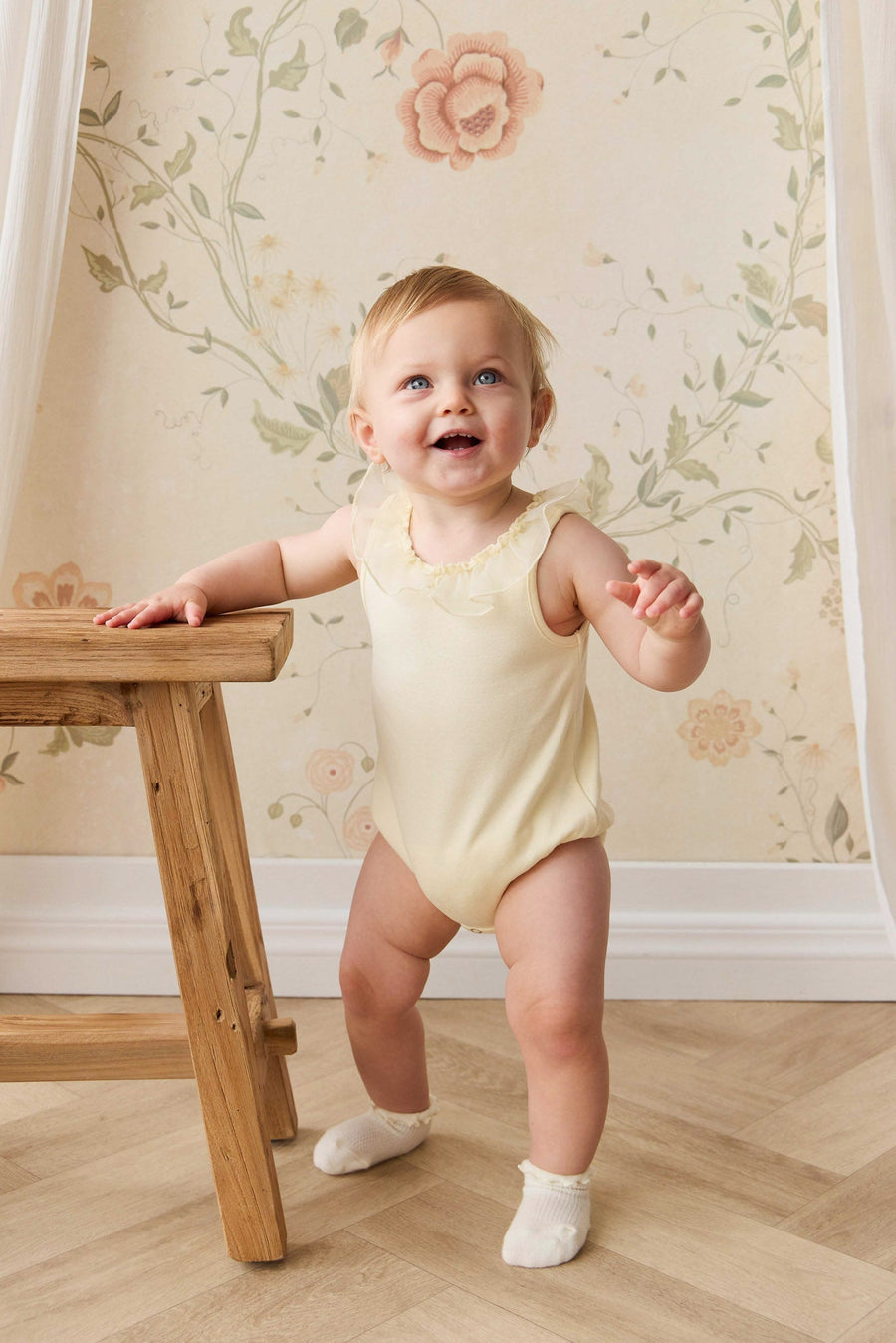 Adalyn Playsuit - Lemon Childrens Playsuit from Jamie Kay NZ