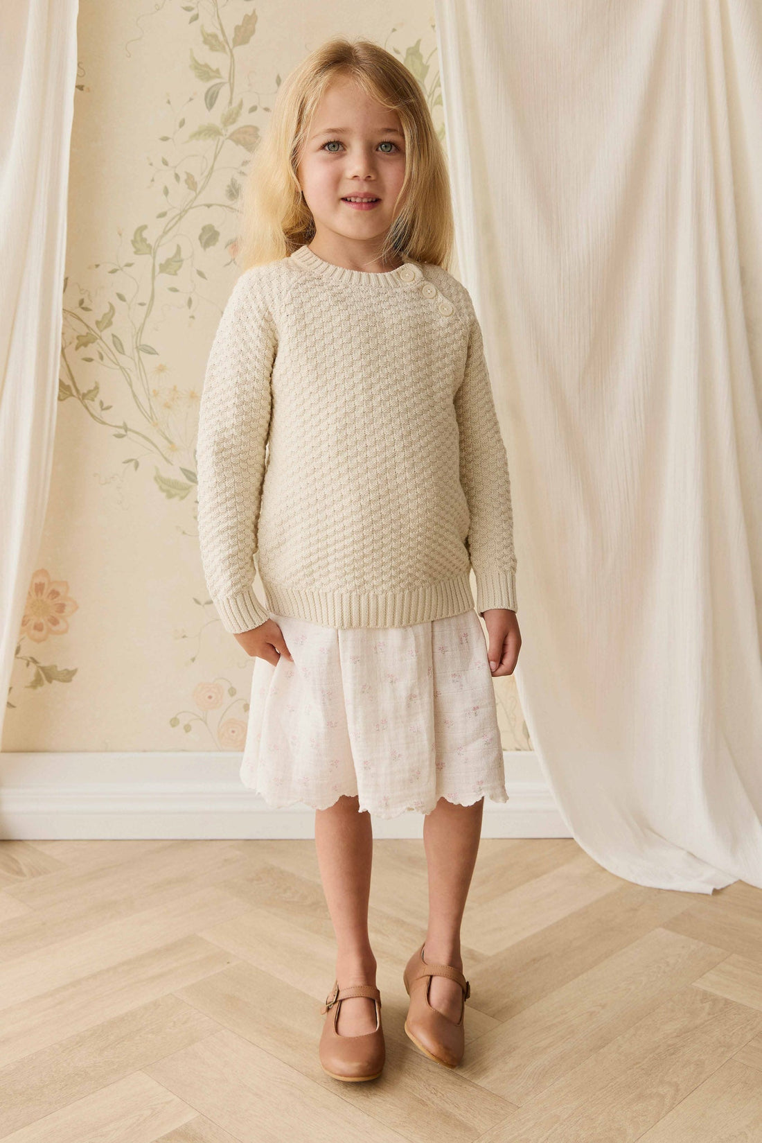 Emelia Jumper - Vanilla Childrens Jumper from Jamie Kay NZ
