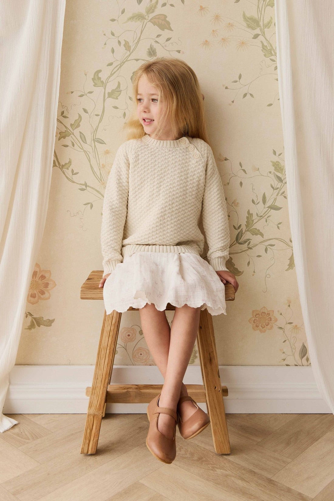 Emelia Jumper - Vanilla Childrens Jumper from Jamie Kay NZ