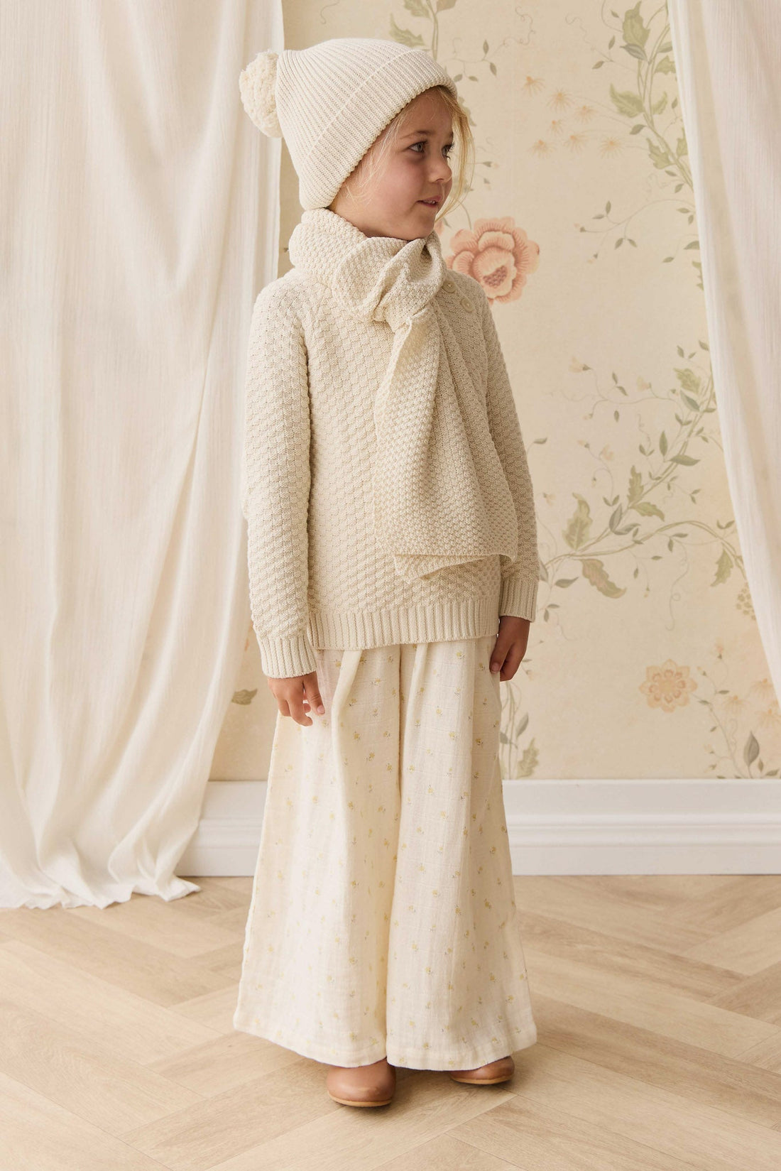 Emelia Scarf - Vanilla Childrens Scarf from Jamie Kay NZ