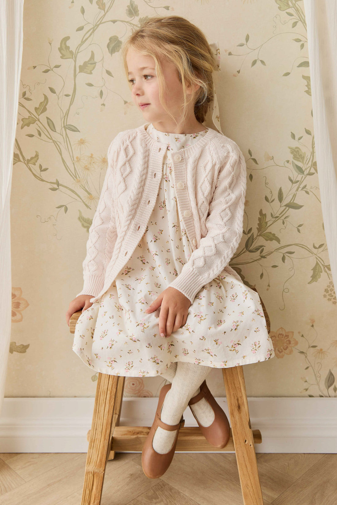 Organic Cotton Eleanor Dress - Bianca Antique Childrens Dress from Jamie Kay NZ