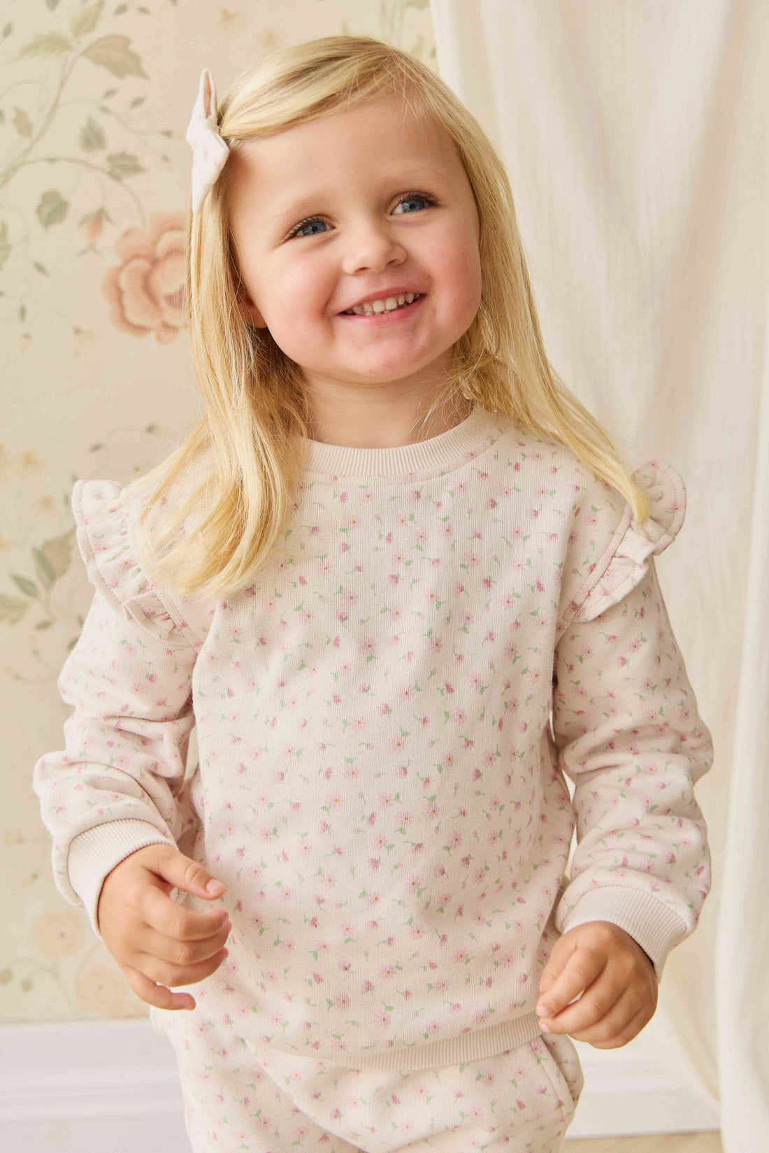 Organic Cotton Lilith Sweatshirt - Victoria Blush Childrens Top from Jamie Kay NZ