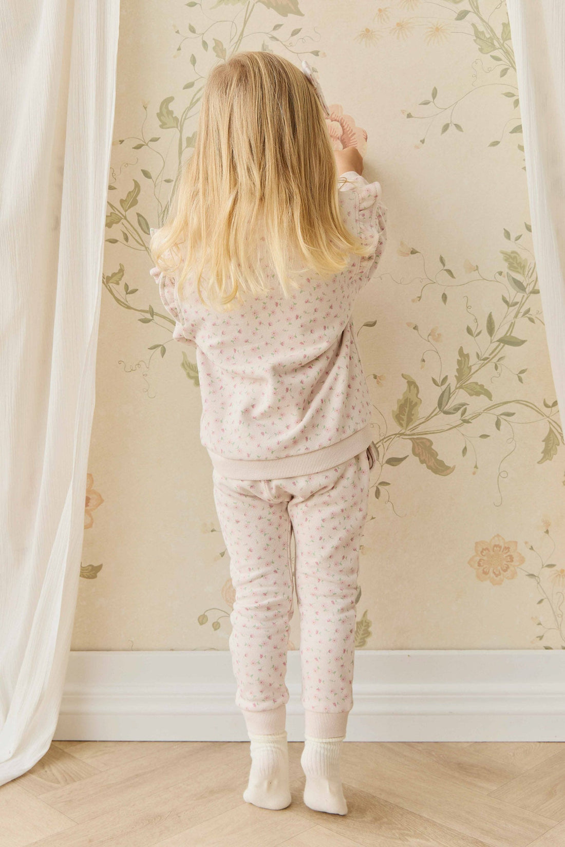 Organic Cotton Lilith Track Pant - Victoria Blush Childrens Pant from Jamie Kay NZ