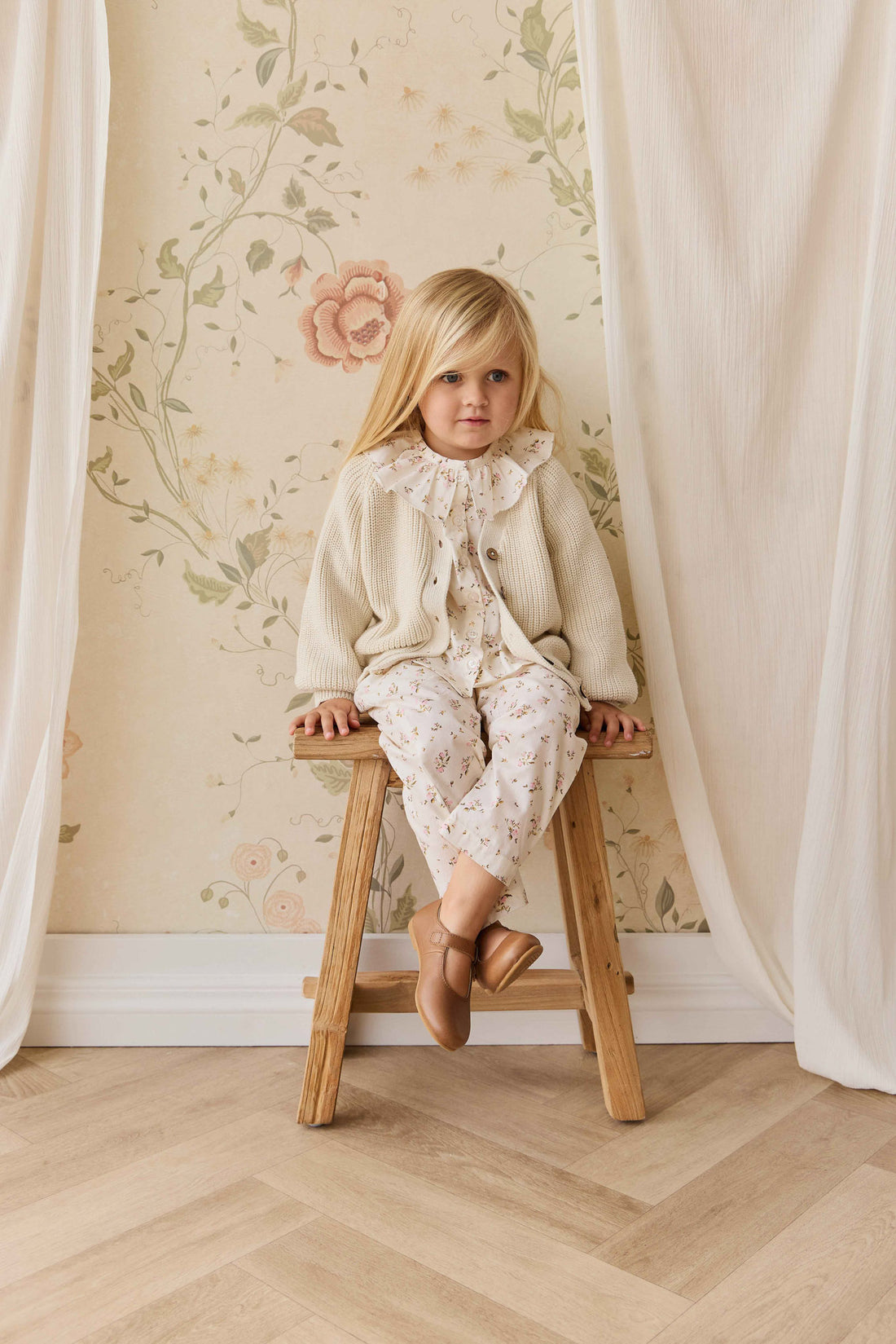 Organic Cotton Elodie Pant - Bianca Antique Childrens Pant from Jamie Kay NZ