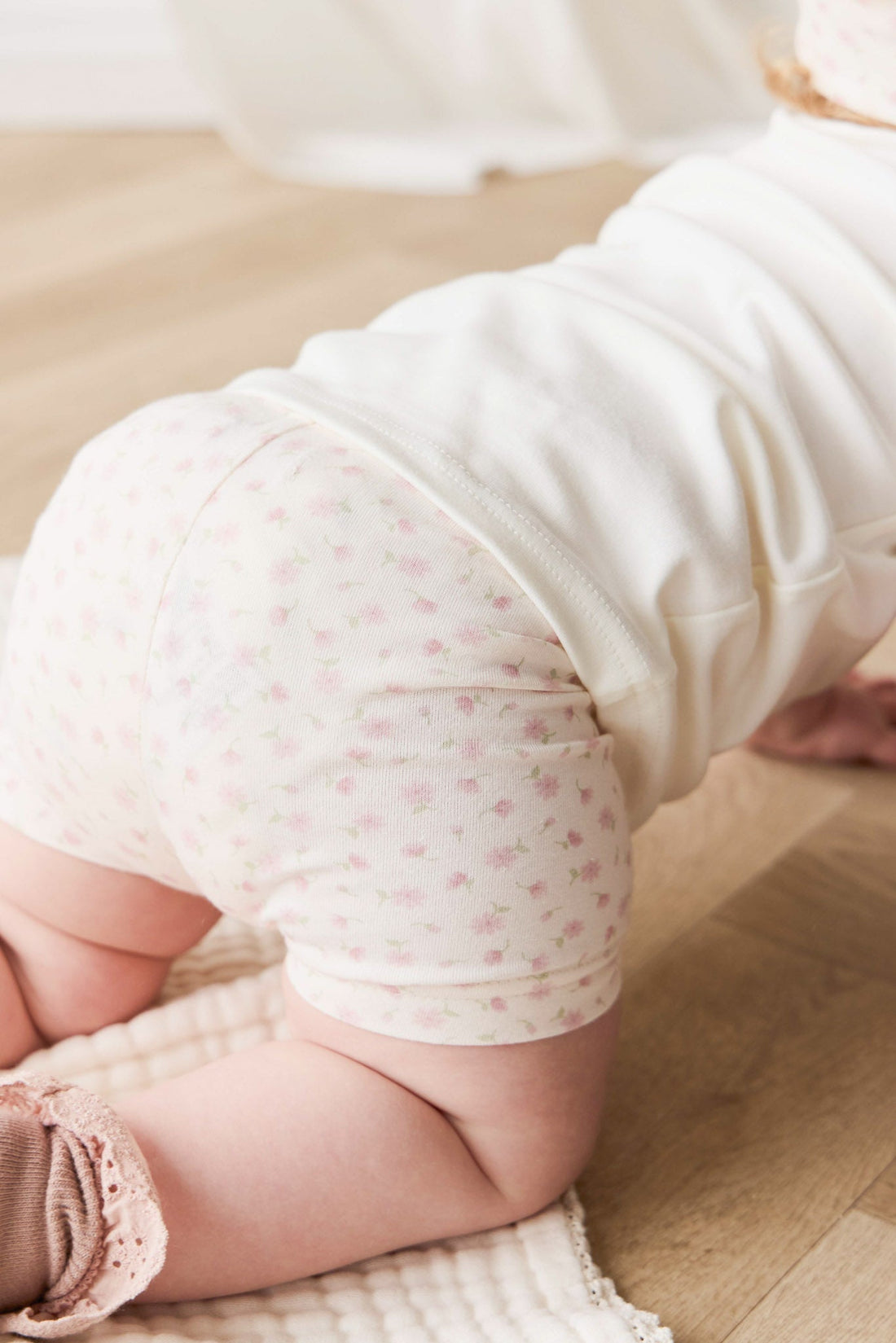 Organic Cotton Everyday Bike Short - Victoria Blush Childrens Short from Jamie Kay NZ