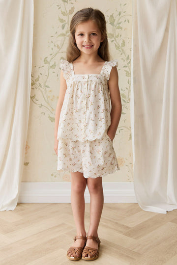 Organic Cotton Haylen Short - Bianca Antique Childrens Short from Jamie Kay NZ