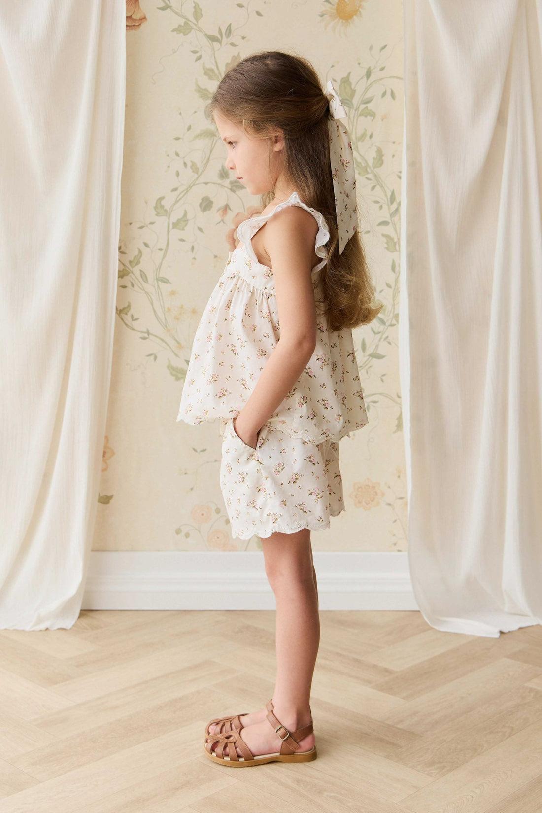 Organic Cotton Haylen Short - Bianca Antique Childrens Short from Jamie Kay NZ