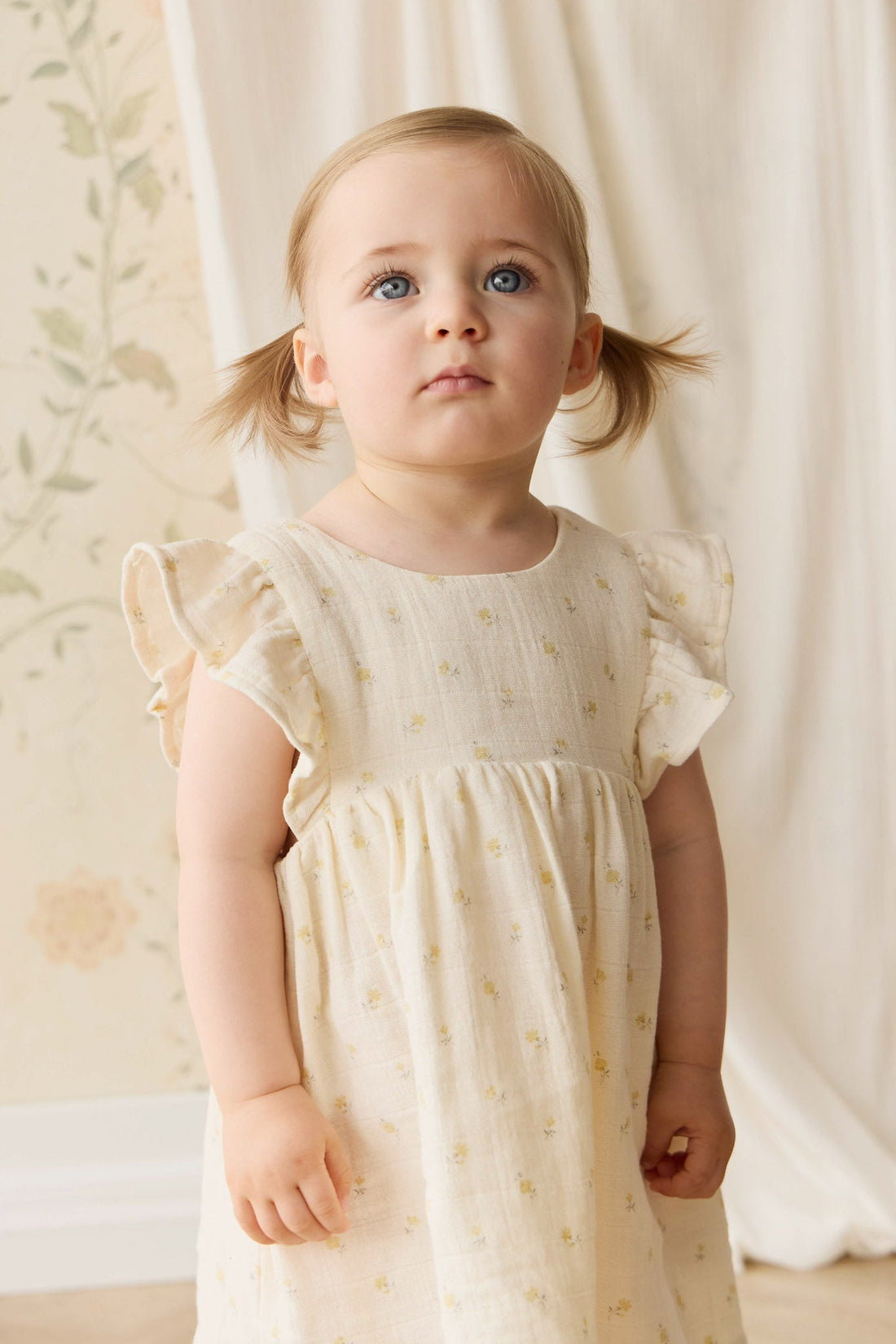 Organic Cotton Muslin Brielle Dress - Vintage Ditsy Childrens Dress from Jamie Kay NZ