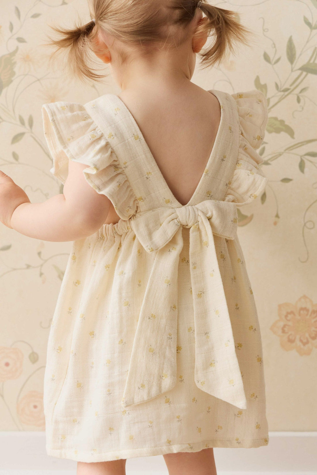 Organic Cotton Muslin Brielle Dress - Vintage Ditsy Childrens Dress from Jamie Kay NZ