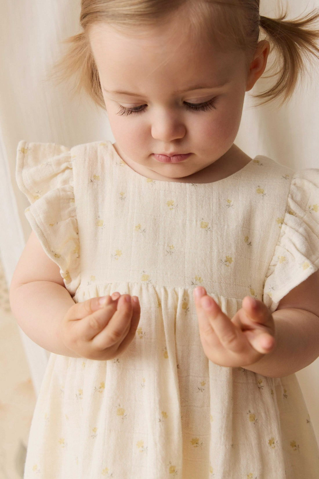 Organic Cotton Muslin Brielle Dress - Vintage Ditsy Childrens Dress from Jamie Kay NZ