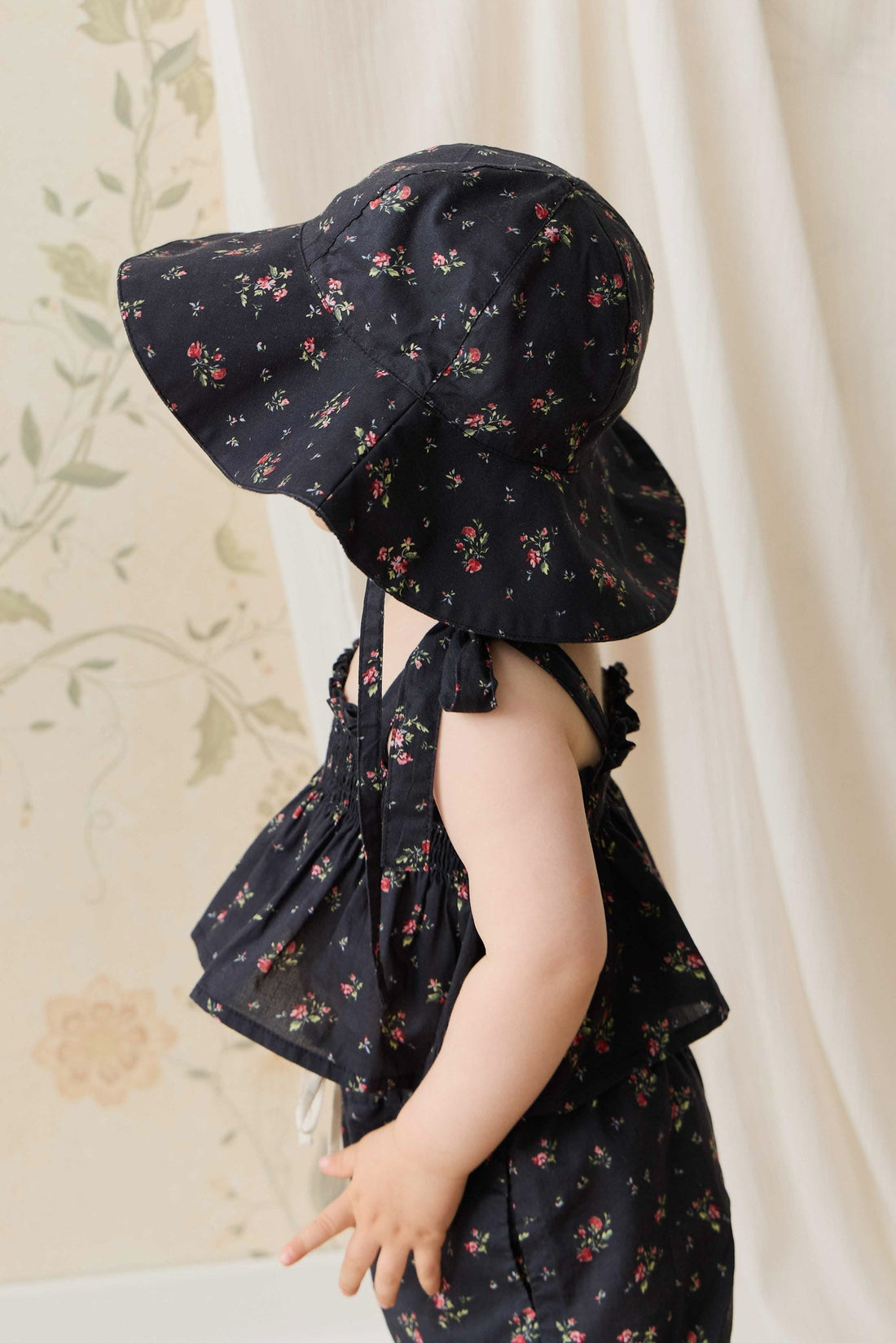 Organic Cotton Noelle Hat - Bianca Noir Childrens Hat from Jamie Kay NZ