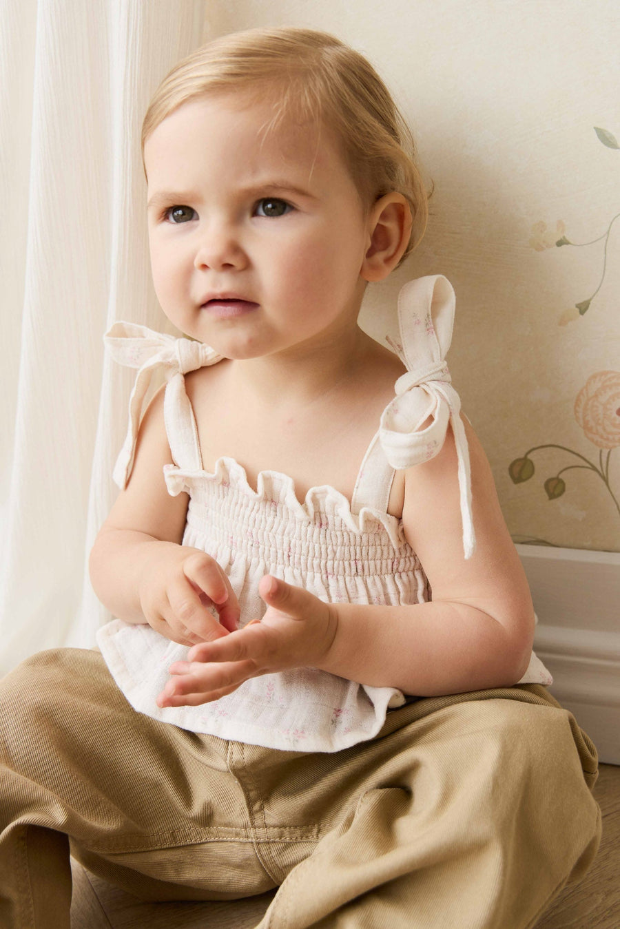 Organic Cotton Muslin Odette Top - Pauline Pink Childrens Top from Jamie Kay NZ