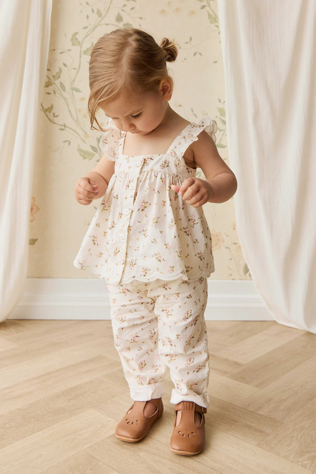 Organic Cotton Haylen Top - Bianca Antique Childrens Top from Jamie Kay NZ