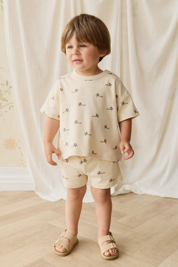 Pima Cotton Wesley Tee - Fly High Vanilla Cream Childrens Top from Jamie Kay NZ