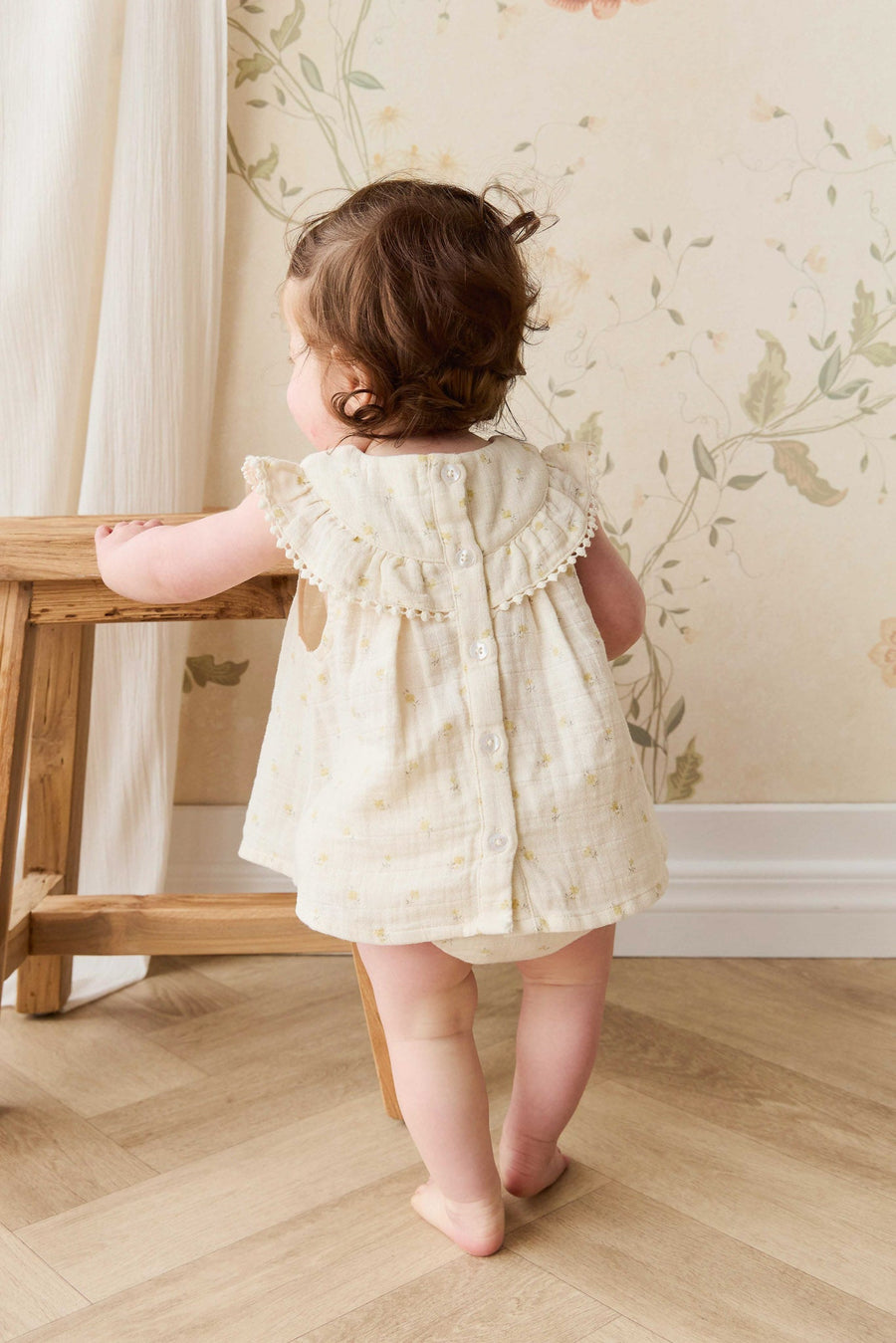 Organic Cotton Muslin Annalise Top - Vintage Ditsy Childrens Top from Jamie Kay NZ