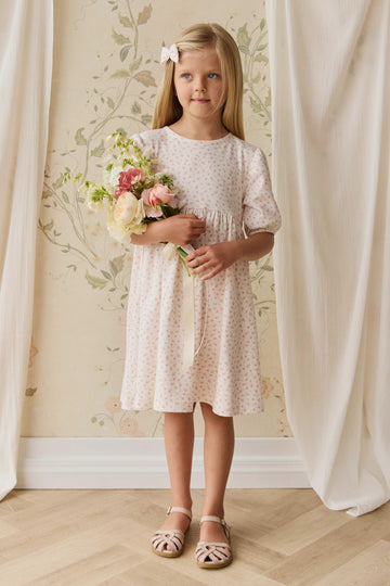 Organic Cotton Rosie Dress - Victoria Blush Childrens Dress from Jamie Kay NZ