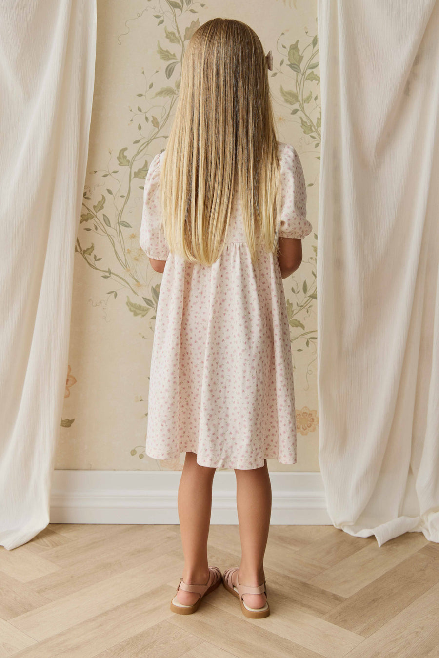 Organic Cotton Rosie Dress - Victoria Blush Childrens Dress from Jamie Kay NZ
