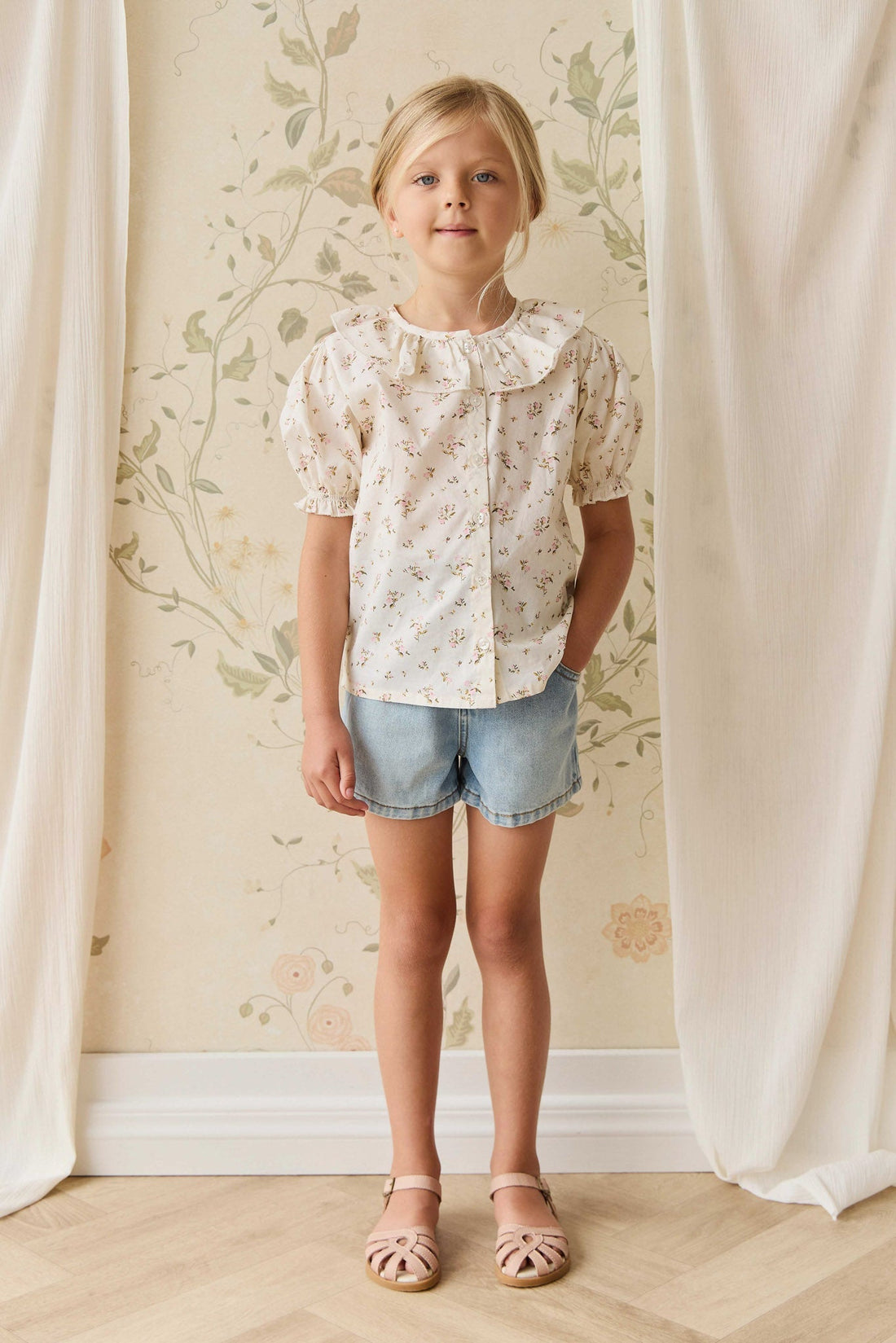 Organic Cotton Alora Top - Bianca Antique Childrens Top from Jamie Kay NZ